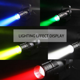 Proiector lumini LED Logo RGBW 40W, Zoom, 5 canale DMX, 5 culori si 3 forme
