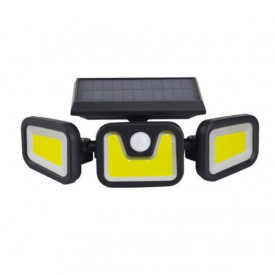 Proiector triplu 100xLED, Senor, Panou solar, Acumulator integrat, L1725