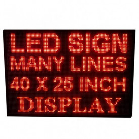 100x60CM Rosu, Firma luminoasa casetata, Reclama LED programabila de exterior IP65