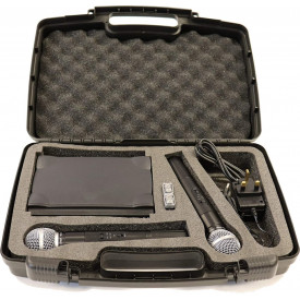 Geanta plastic pentru 2 microfoane wireless, Valiza case microfon