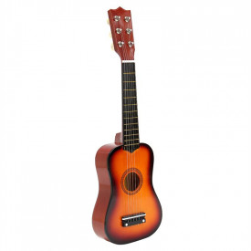 Mini chitara acustica 6 corzi pentru copii, 21" 53x18cm, Jucarie 1/8 Ukulele