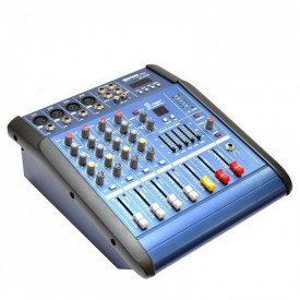 Mixer audio amplificat 200W 4ohmi, WG-4D USB, 4 canale, Egalizator, consola DJ