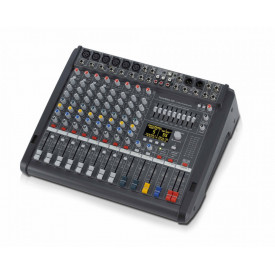 Mixer audio amplificat 2x1000W 4Ω, Consola DJ Bluetooth USB, Statie boxe pasive