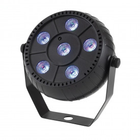 PAR LED Mini 6 x 3W RGB, Proiector lumini party multicolor, Senzor sunet