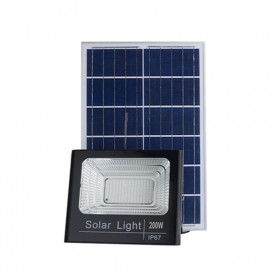 Proiector LED 200W cu acumulator si panou fotovoltaic 30W, incarcare solara