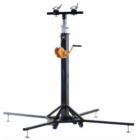 Stativ schela lumini truss crank 190-450CM cu manivela, Suport traversa pliabil, 4 segmente, Roti, Teu, 2 catuse