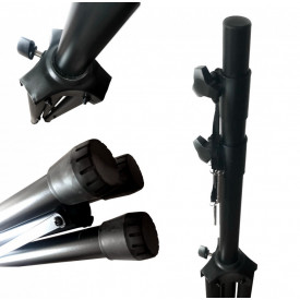 Stativ T - Suport lumini Club DJ, Trepied reglabil 125-375 cm, Pliabil, Teu 120cm, Max 30KG