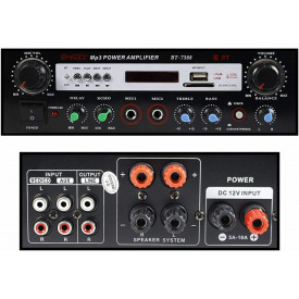 Amplificator 100W (2X50) cu Bluetooth BT-7388 Teli, USB, Delay, Echo