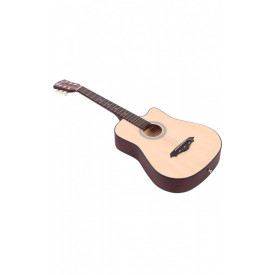 Chitara Acustica 4/4 Bej Natur 97Cm 38Inch, 6 Corzi Metalice