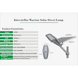 Lampa stradala cu senzor lumina 200W/300W/400W, Cu panou fotovoltaic, brat stalp, telecomanda