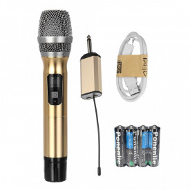 Microfon UHF Wirelesss cu Display WG-100, Receiver jack 6.3mm