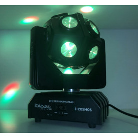 Moving head 12x10W LED RGBW Glob rotativ lumini scena 4in1, DMX, Ibiza E-cosmos