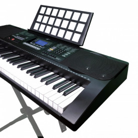 Orga electronica 812 + Suport dublu X, 61 Clape Touch-Sensitive, USB, 600 timbre, Reglaj Pitch Bend si Vibrato