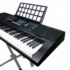 Orga electronica MK812 + Suport dublu X, 61 Clape Touch-Sensitive, USB, 600 timbre, Reglaj Pitch Bend si Vibrato