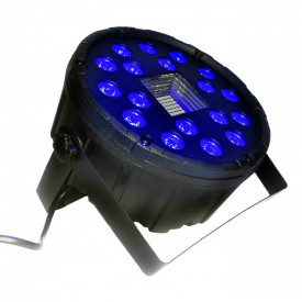 PAR-LED 18 Becuri LED RGB + 24 Leduri SMD Strobo albe, DMX, Microfon