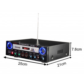 Amplificator 100W (2X50) cu Bluetooth BT-7388 Teli, USB, Delay, Echo