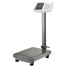 Cantar electronic marfa 50g-350KG Taste inox (butoane metal), Platforma platan 50x40 CM, Brat pliabil, Structura otel, Acumulator