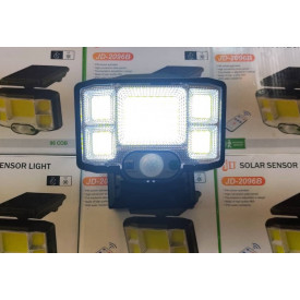 Lampa 96xLED cu sensor miscare si panou solar, Telecomanda, Acumulator
