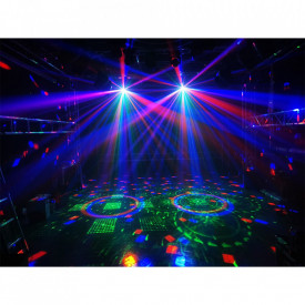 Magic Ball 5in1 50W, Lumini UV, Laser, Stroboscop wash, DMX, PAR LED RGB, Telecomanda