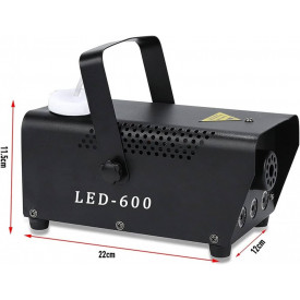Masina fum usor/ceata/fog 600W cu Becuri LED si telecomanda wireless, Aparat abur efecte lumini scena