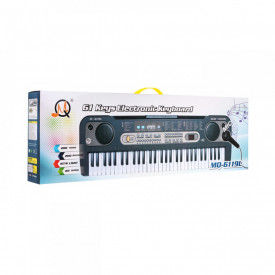 Orga electronica 5 octave pentru invatat, Ideala pentru copii de gradinita, 61 clape, Microfon karaoke, MQ6119