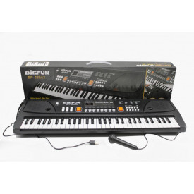 Orga electronica copii cu 61 de clape, Display digital, 63 x 20cm, Mp3 Player USB, Microfon karaoke