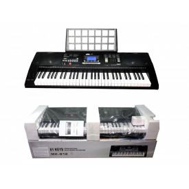 Orga electronica MK812 + Suport dublu X, 61 Clape Touch-Sensitive, USB, 600 timbre, Reglaj Pitch Bend si Vibrato