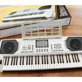 Orga electronica XY335 + Casti Bluetooth + Suport dublu X, 61 clape Claviatura TouchSensitive, USB MIDI