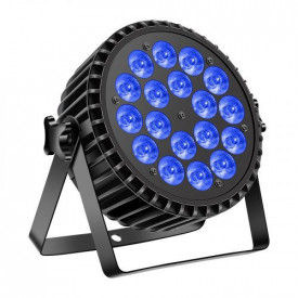 PAR-LED 18x10W RGBW, Carcasa aluminiu, Cooler, Proiector disco puternic, Scena, Eveniment, Lumini color si albe 180W