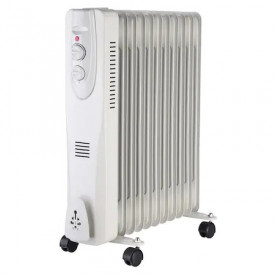 Radiator electric cu ulei Well 9 elementi, 2000W Alb, portabil