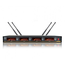 Set 4 x Lavaliera Wireless, Microfon profesional prezentare/scena/sala conferinta, 4 Lavaliere + Receiver UHF