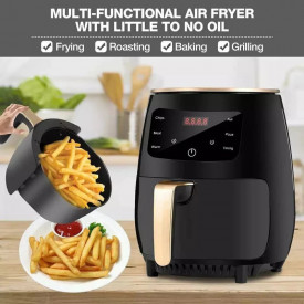 Friteuza cu Aer Cald, S-18 Air Fryer, 2400W, LCD Touch control, Capacitate 6L, HOFFMANS HM-6018