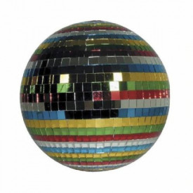 Glob disco multicolor 40CM + Motoras rotativ de montat pe tavan