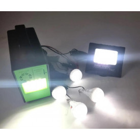 Kit sistem solar GD-150L, Invertor 220V 150W, Panou fotovoltaic 40W, 4x Becuri, 1x Proiector LED, Boxa Bluetooth, USB