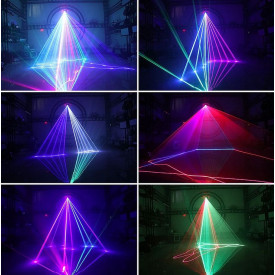 Laser, Proiectii multi-beam HK-500 RGB 150mW violet 100 mW rosu 250mW magenta