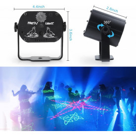Laser scena Rosu / Verde, Bec LED RGB, Proiector Portabil - Alimentare USB