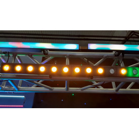 LED-BAR Sunstrip Amber 12x3W Blinder + 48 Becuri RGB Aural, 2 in 1 Wall Washer