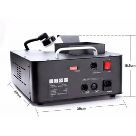 Masina fum usor de podea 1500W, 24 x LED RGB, Pompa spray efecte ceata/fog cu jet vertical/orizontal, dansul mirilor
