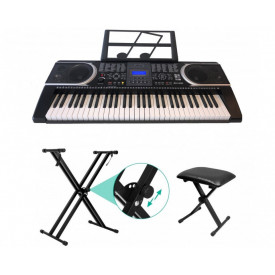 Orga electronica MLS-9688 61 de clape + Scaun reglabil + Stativ metalic