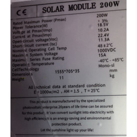 Panou fotovoltaic 200W (solar panel module), Tehnologie Mono-SL