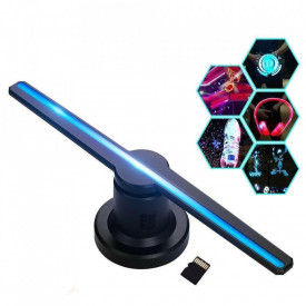 Reclama luminoasa 3D - 43cm - Proiector holograma tip ventilator cu doua palete