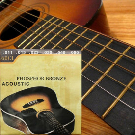 Set 6 Corzi metalice rezerva pentru chitara acustica + Pana Alice Pick 0.71mm