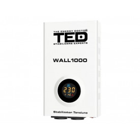Stabilizator de tensiune TED Wall 1000VA AVR, 2 iesiri shucko
