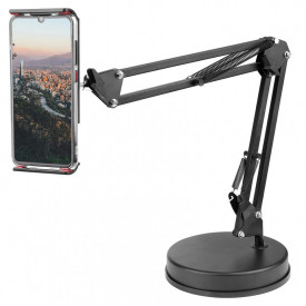 Suport tip foarfeca Brat flexibil suspensie, Baza robusta, Stativ masa tableta/telefon(smartphone) Ipad, Stand articulat