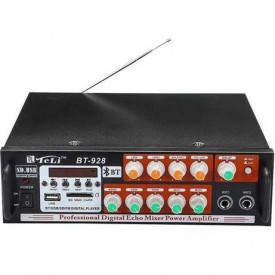 Amplificator audio bluetooth 40W BT-928, USB, 2 canale, FM radio, SD card, telecomanda
