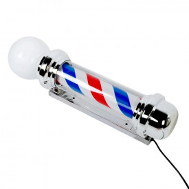 Barberpole clasic 100x15cm, Rotativ, Reclama firma luminoasa exterior Barbershop, Semn Frizerie, Bec LED
