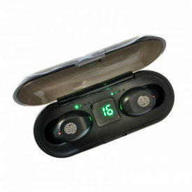 Casti In-Ear Bluetooth TWS F9, Doc incarcare tip Powerbank cu afisaj digital