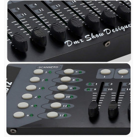 Controller consola Dj scena DMX 512-192, Panou control jocuri lumini, aparat comanda telecomanda 192 canale pt Par-Led, laser, moving head