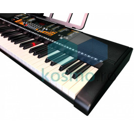 Orga electronica cu tastatura iluminata YM869, 61 Clape LED pentru invatat, 600 Timbre, Pian incepatori