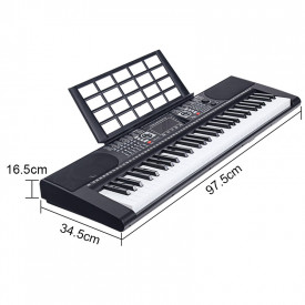 Orga electronica XY381 61 Clape cu lumini LED pentru invatat, Pianina USB